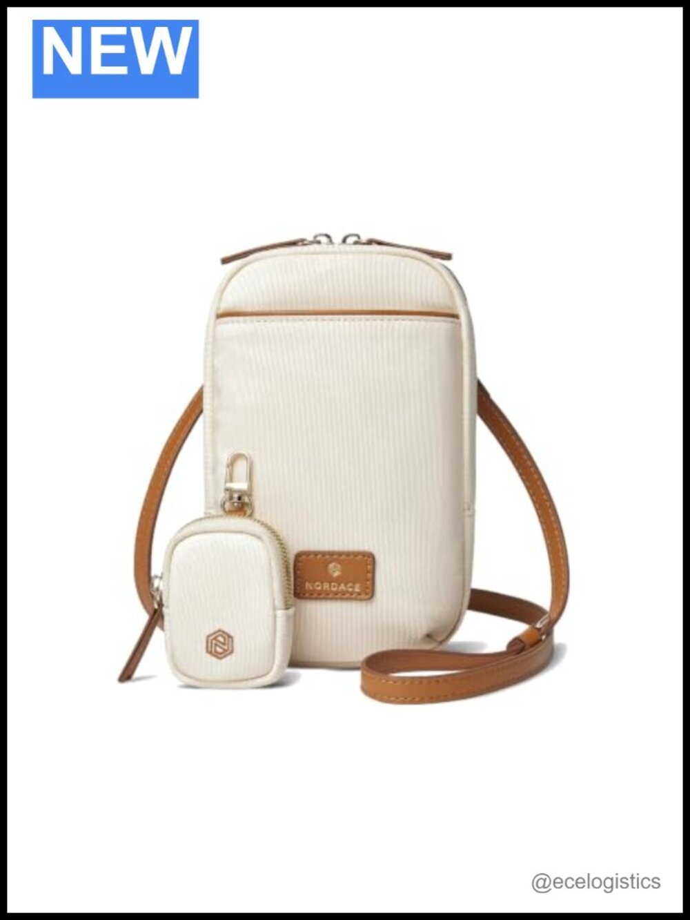 RFID Crossbody Bag with Detachable Pouch - Polyester Travel Shoulder Bag